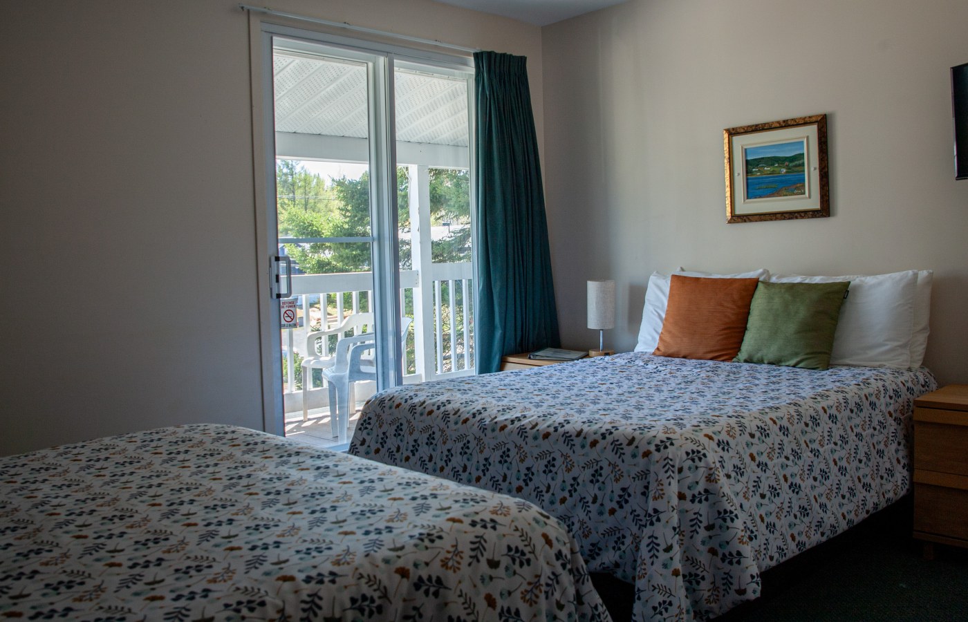 Chambre 2 lits doubles avec balcon